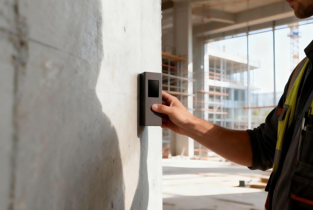 户外操作测距仪